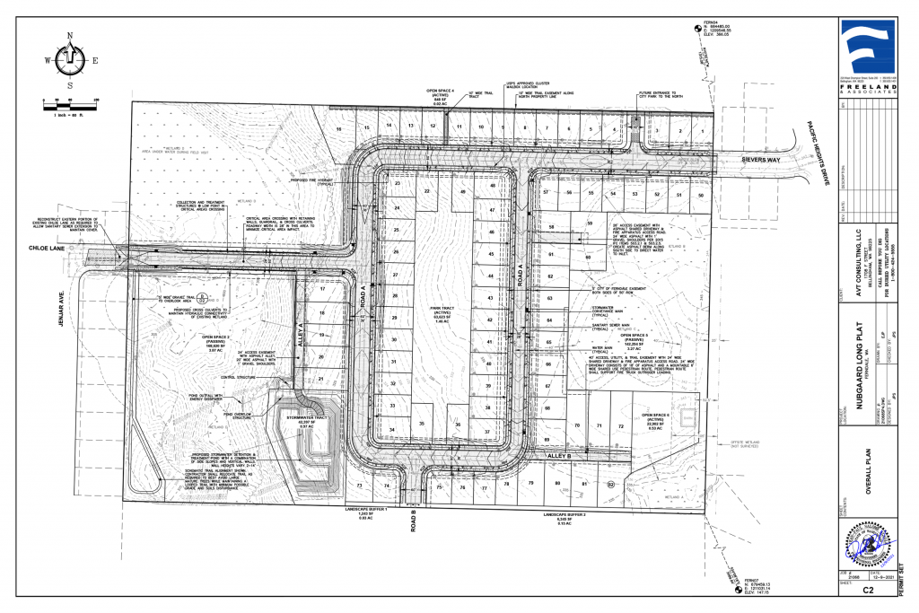 Plat map of the Church Hill Ranch development