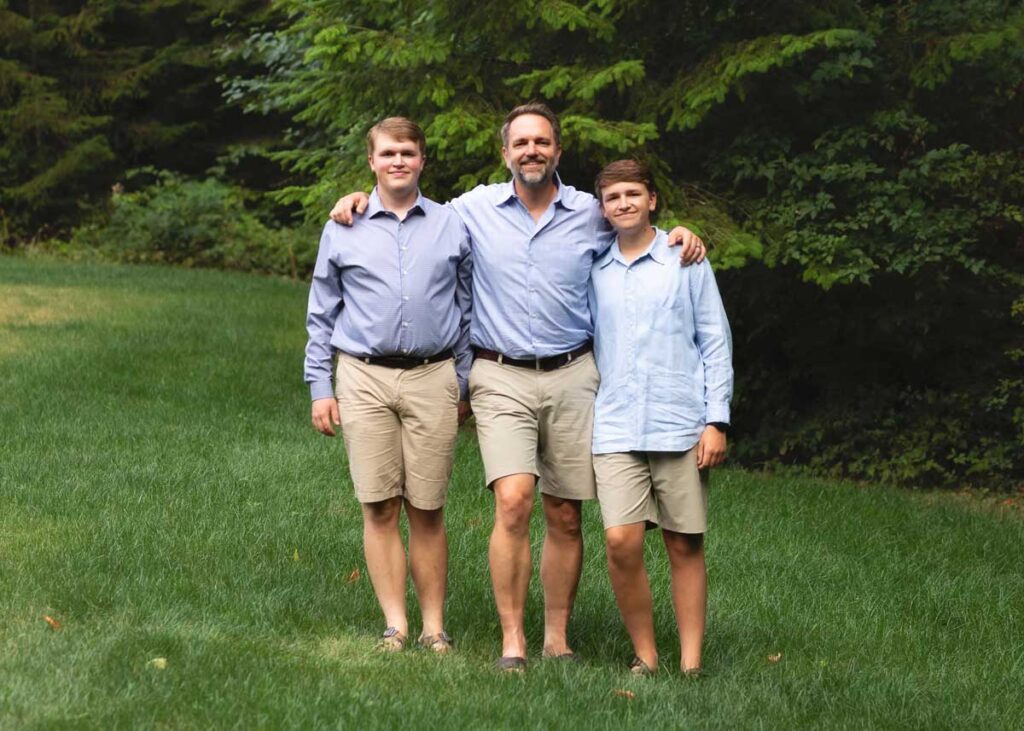 Matt McCoy with sons